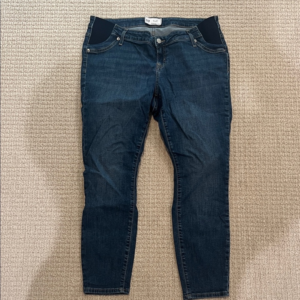 GAP Women's Maternity Deep Indigo Skinny Jeans